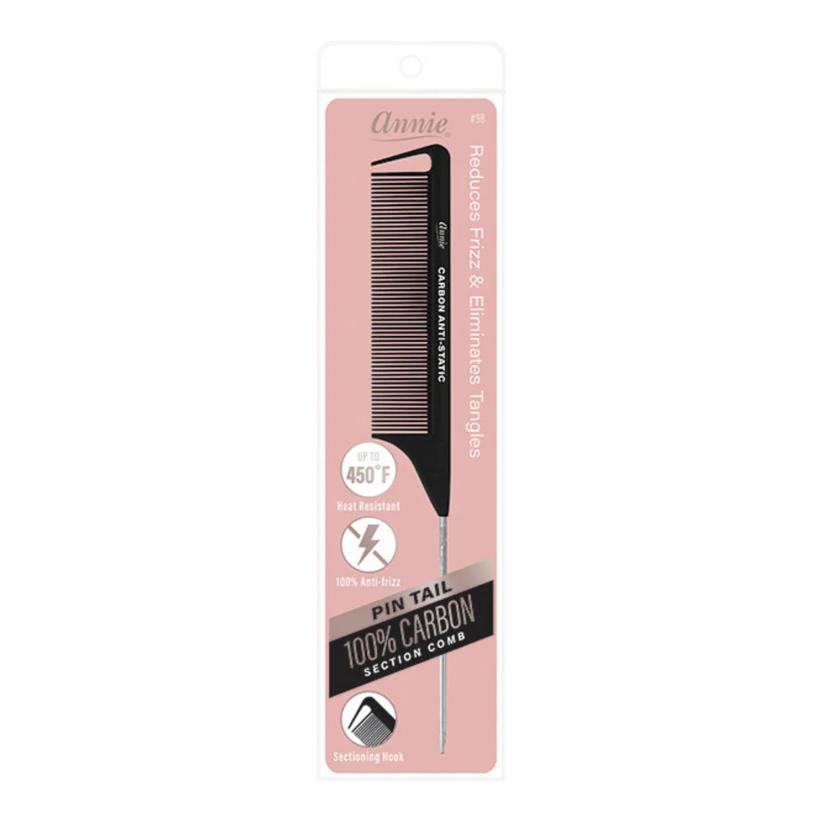 Carbon Fiber Pin Tail Parting Comb
