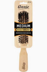 Annie Medium Wooden Boar Bristle Brush – 5 Row