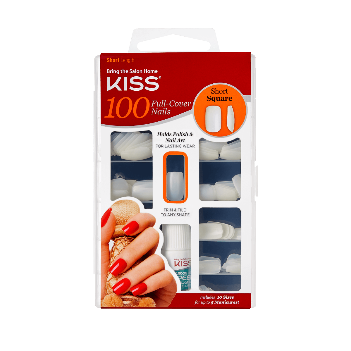 KISS 100 Full-Cover Nail Kit Press On Nails - BEAUTYBEEZ-beauty-supply