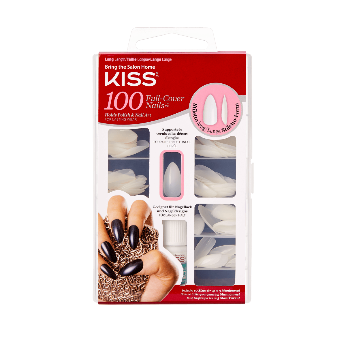 KISS 100 Full-Cover Nail Kit Press On Nails - BEAUTYBEEZ-beauty-supply