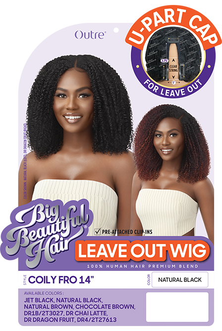 Coily Fro 14" U-Part Wig U-Part Wig - BEAUTYBEEZ-beauty-supply