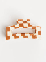 Checkered Hair Claw Hair Clip - BEAUTYBEEZ-beauty-supply