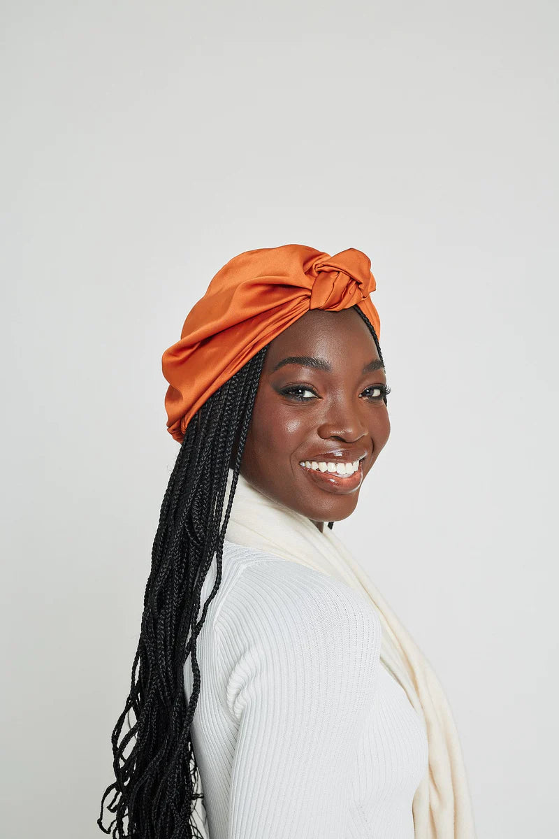 Satin Lined Turban Headwear - BEAUTYBEEZ-beauty-supply