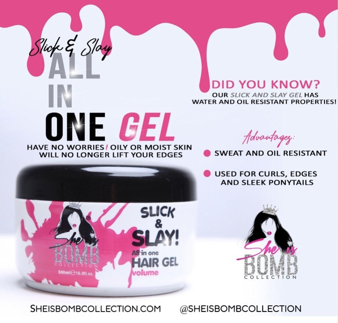 Slick & Slay! All in One Hair Gel Hair Gel - BEAUTYBEEZ-beauty-supply
